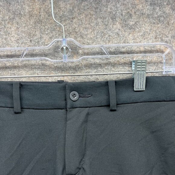 Nike Shorts Men Large Adult Black Chino Flat Front Dri Fit Athletic Swoosh Golf - Picture 9 of 13